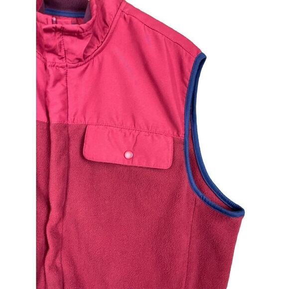 Chaps Ralph Lauren Fleece Vest Mens Size XXL Red Zip Up with Pockets - Picture 2 of 8